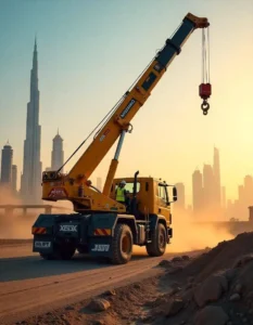 truck mounted crane rental service in dubai